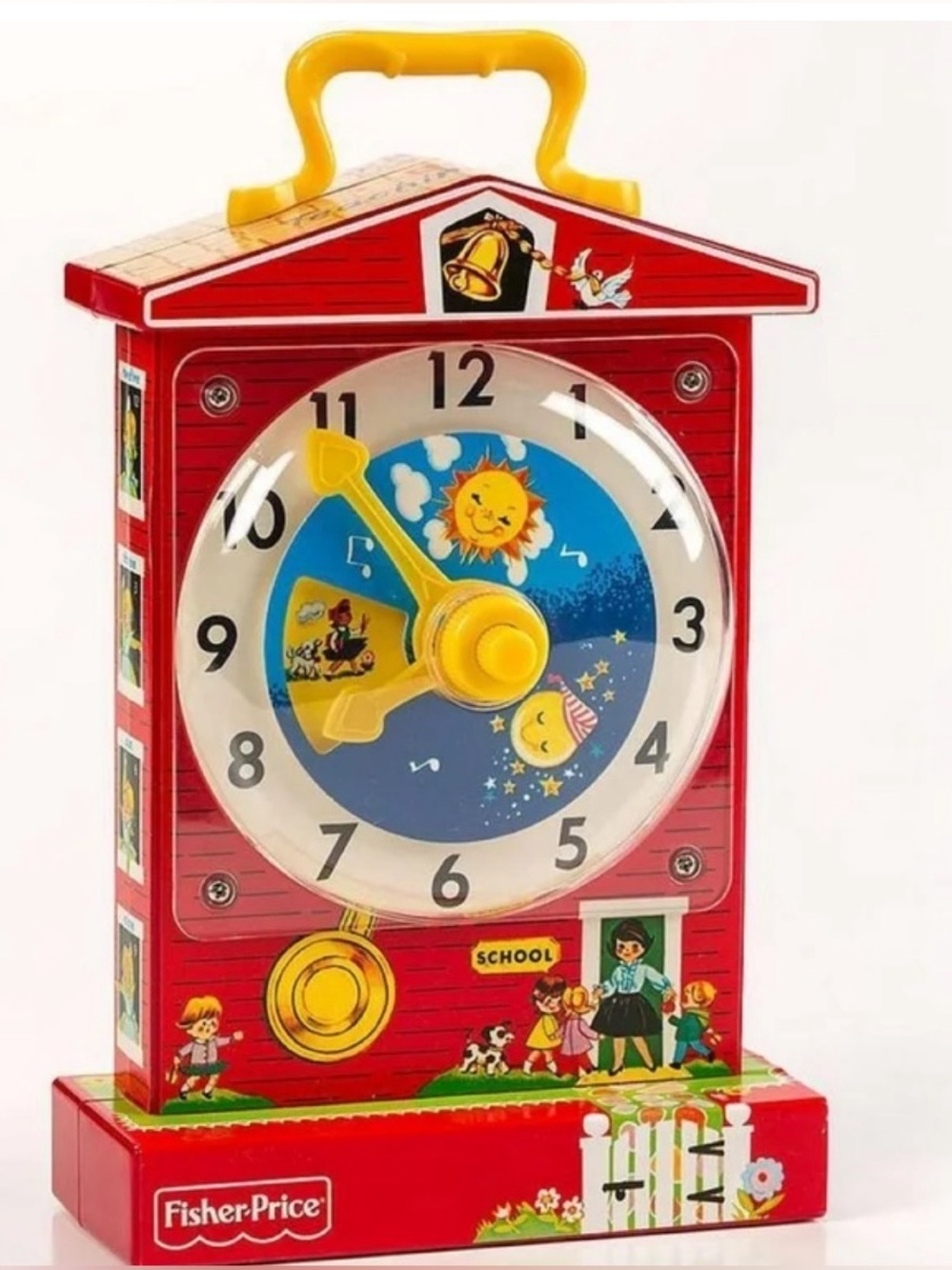 Fisher-Price Musical Teaching Clock Toy -Vintage Appeal